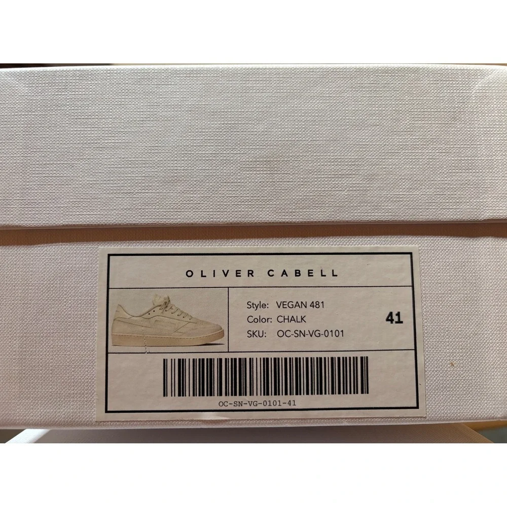 Oliver Cabell Vegan 481 Sneakers Chalk Cream Low Top Made in Italy Men 8 EU 41